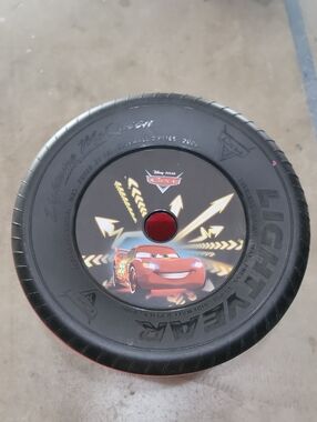 Disney Pixar Cars Lightning McQueen Wheel Stool Top - Red & Black